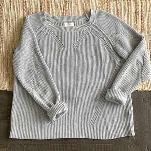 Lucky Brand Gray Cable Sweater Size M